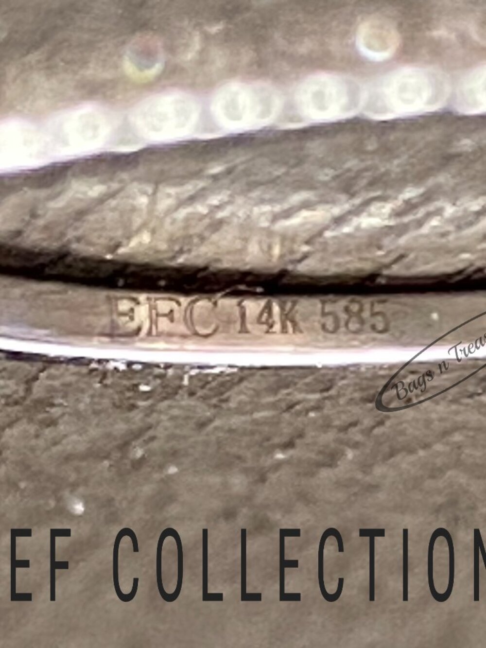 💎 EF Collection 14K White Gold Baguette & Pavé Diamond Bypass Ring - Picture 4 of 6